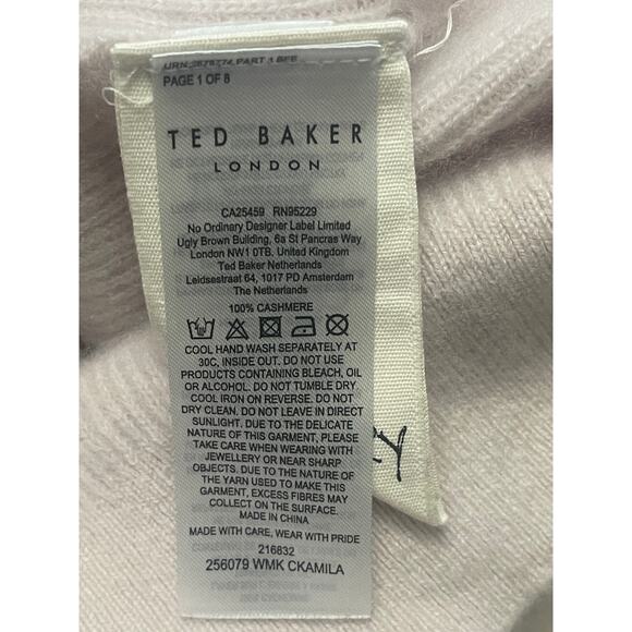 Ted Baker London “Ckamila” Ribbed Cashmere Pullover Puff Sweater - Picture 7 of 12